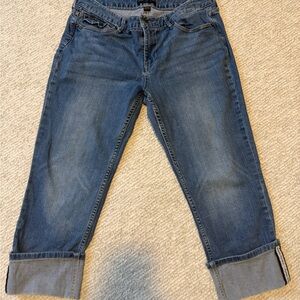 Banana Republic cropped, cuffed stretch jeans